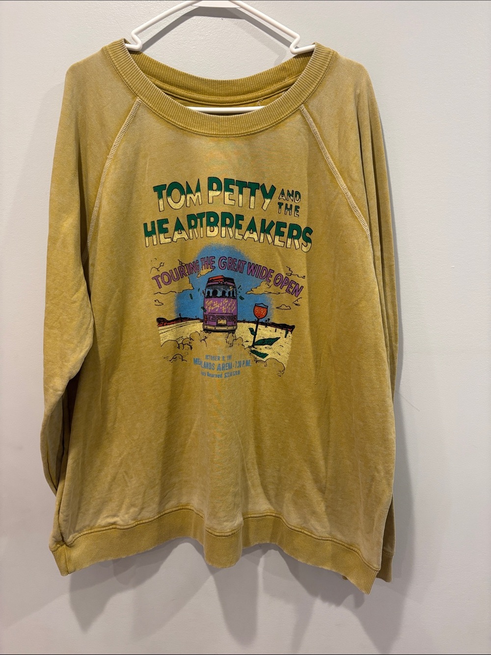 Prince Peter Collection Yellow Graphic Tom Petty Sweatshirt ptp 29 length 29